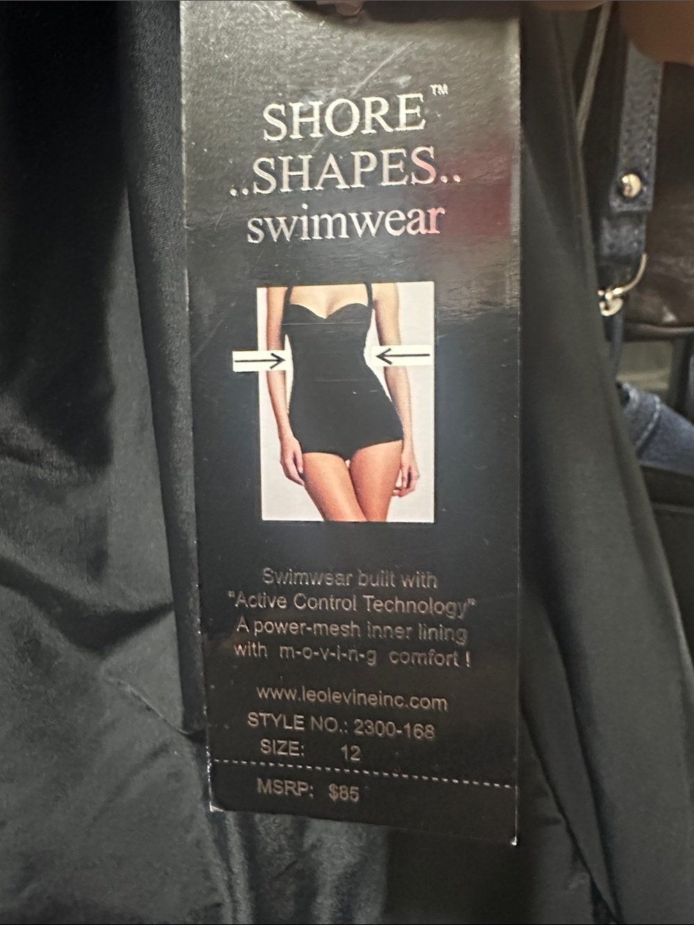 New Shore Shapes Swimwear Women's Black One-Piece Skater Swimdress - Picture 5 of 5